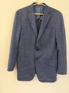 Peter Millar Blazer 38R Blue Wool Silk Linen Sport Coat Men’s Italy Fabric